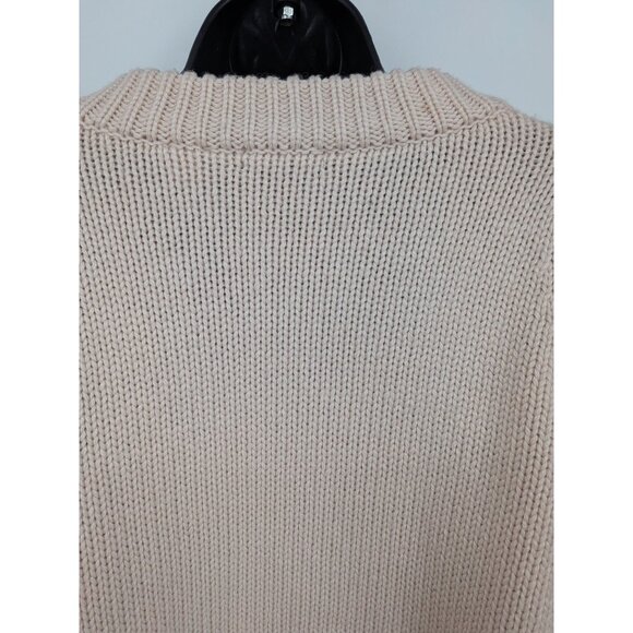 Y2K Moda International Chunky Bobble Knit Lace Up Sweater Women Size M Cottage - Picture 9 of 12